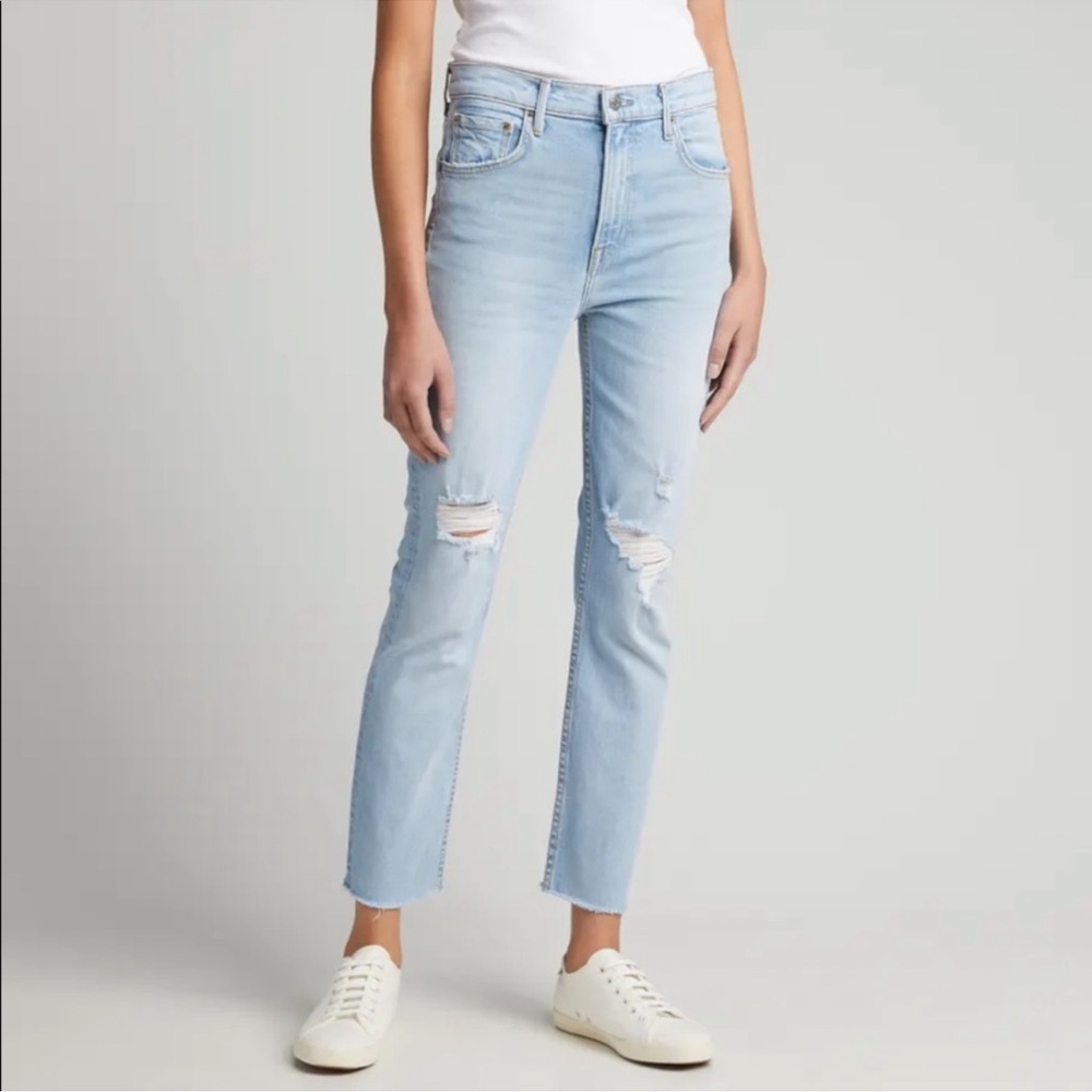 GRLFRND Reed Ankle Crop Distressed Jeans size 27